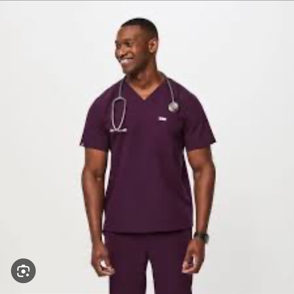 Figs Men's Deep Purple Limited Edition Leon Scrub Top - Picture 1 of 2